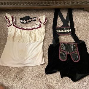 Cute women's lederhosen costume